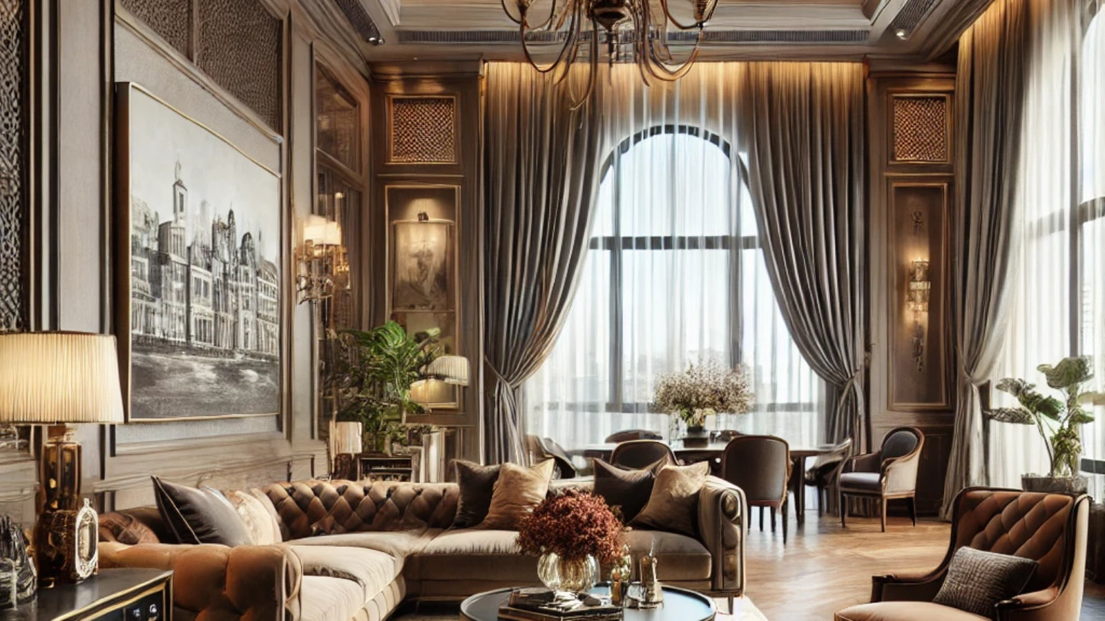 A luxurious and sophisticated interior design for a high-end home in Mumbai