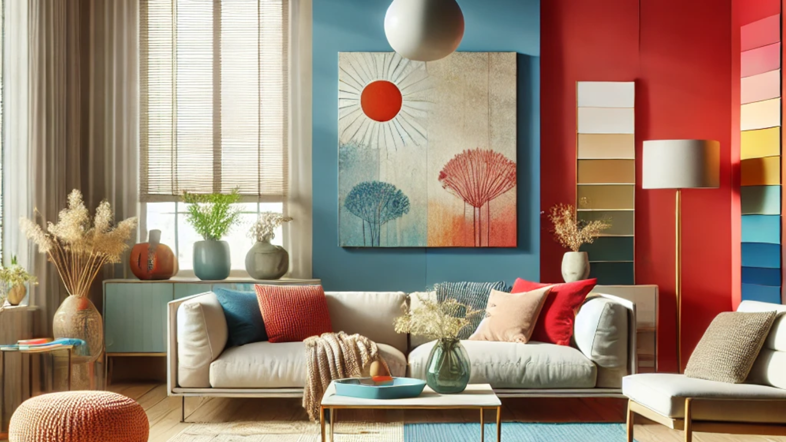 An interior design setting that showcases the use of color psychology.